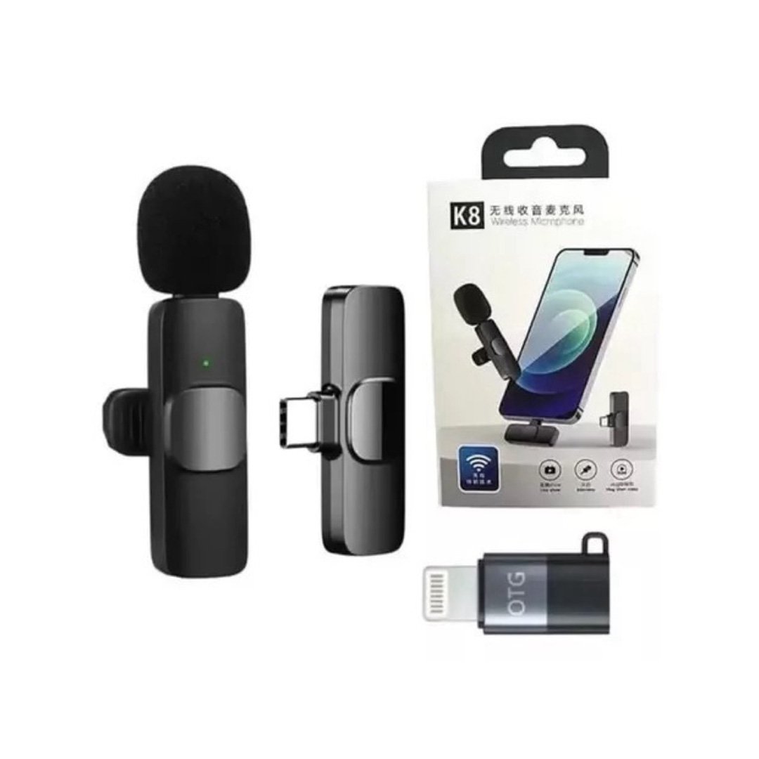 38. MICROFONO INALAMBRICO DOBLE PARA CELULAR K8_niacolombia.com